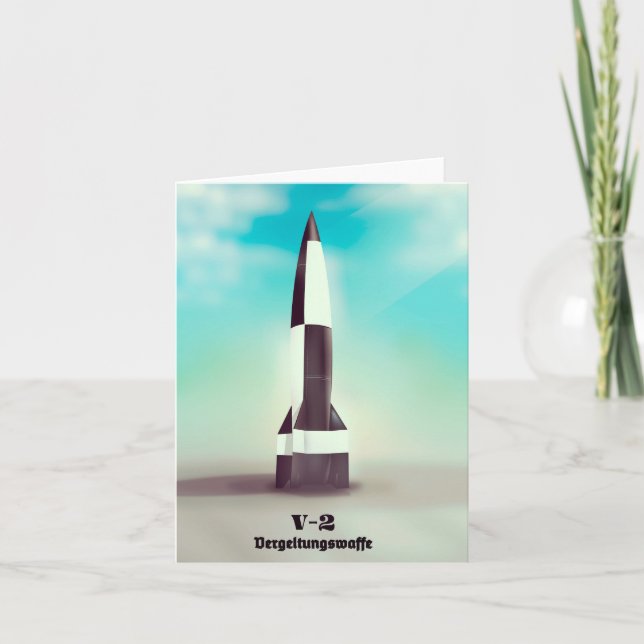 Vergeltungswaffe V2 Rocket Holiday Card (Front)