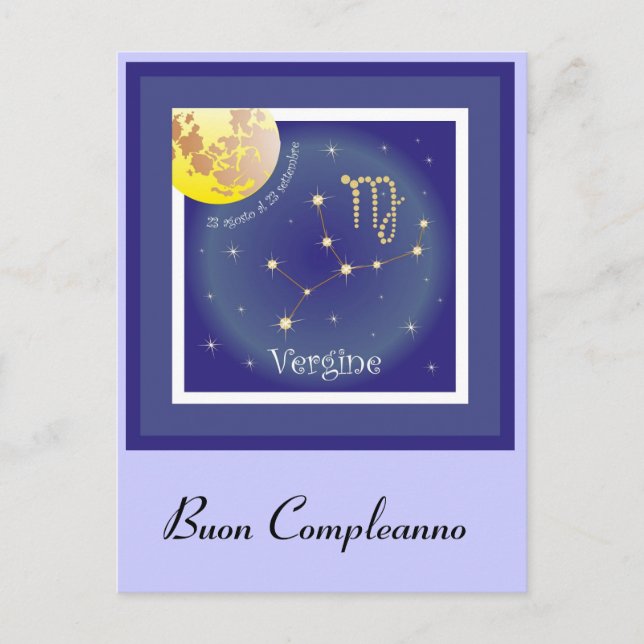 Vergine 23 agosto al 23 settembre Postkarte Postcard (Front)