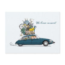 Verhuiskaart Citroen Snoek blauw