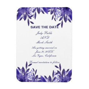 Veri Peri Floral Foliage Save The Date Magnet