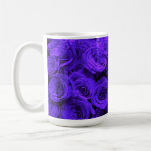 Veri peri periwinkle blue purple roses coffee mug