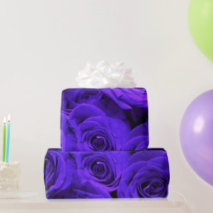 Veri peri periwinkle blue purple roses  wrapping paper