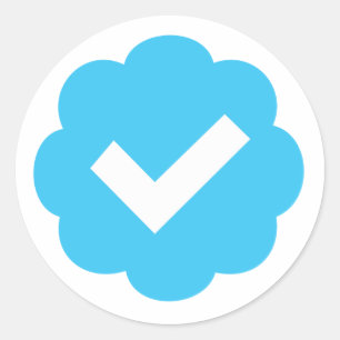 Verified Account Symbol Classic Round Sticker