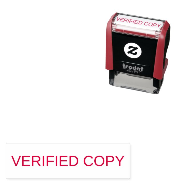 Verified Copy Office Approval Seal Self-inking Stamp (In Situ)