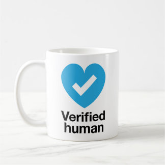 Verified Human Checkheart Coffee Mug