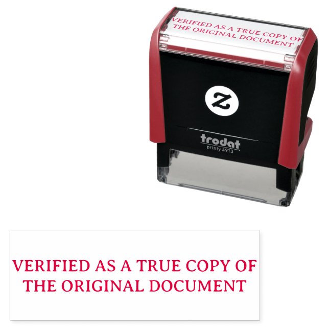 Verified True Copy of Original Document Self-inking Stamp (In Situ)