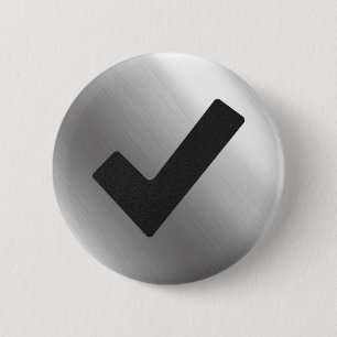 Verify Silver Stainless Steel Metal 6 Cm Round Badge