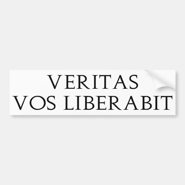 Veritas Vos Liberabit Bumper Sticker (Front)