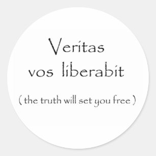 Veritas vos liberabit-sticker classic round sticker