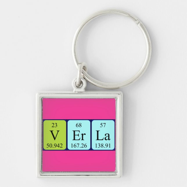 Verla periodic table name keyring (Front)
