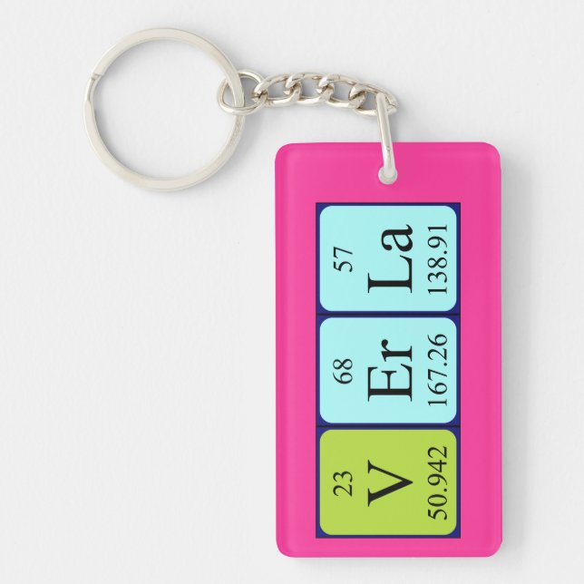 Verla periodic table name keyring (Front)