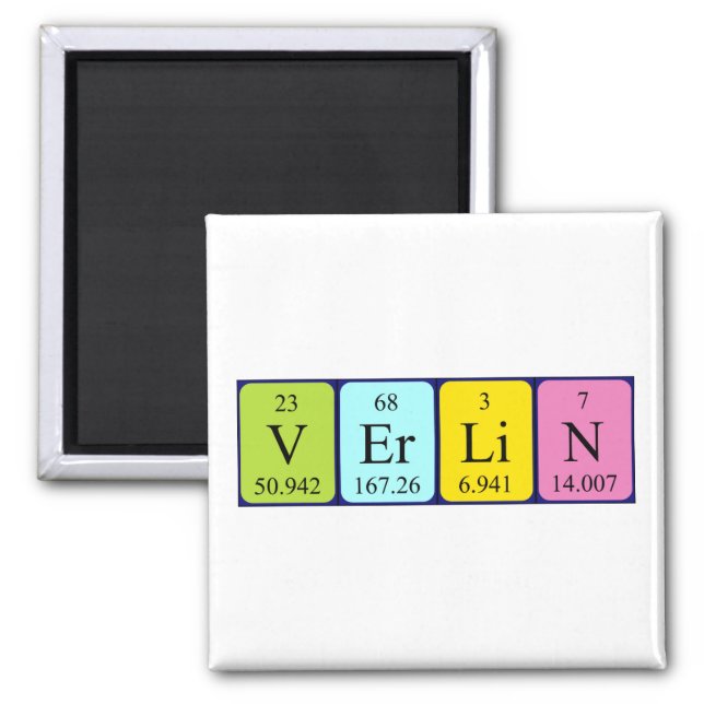 Verlin periodic table name magnet (Front)