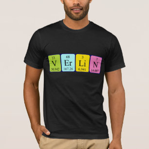 Verlin periodic table name shirt