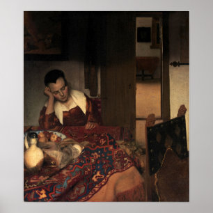 Vermeer - A Maid Sleeping 1657 Poster