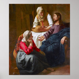 Vermeer - Christ in the House of Martha and Mary Poster