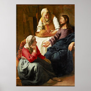 Vermeer - Christ in the House of Martha and Mary Poster