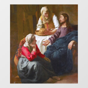 Vermeer - Christ in the House of Martha and Mary Window Cling