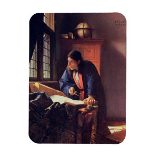 Vermeer Geographer Masterpiece Painting Magnet