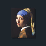 Vermeer Girl Pearl Earring Masterpiece Painting Canvas Print<br><div class="desc">Johannes Vermeer masterpiece painting "Girl with a Pearl Earring" Vermeer's classic painting Girl with a Pearl Earring is the most famous painting created by Dutch painter Johannes Vermeer. The Girl with a Pearl earring is a masterpiece created in 1665 and hangs in the Hague. In the Vermeer masterwork "Girl with...</div>