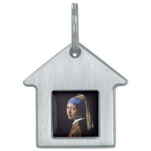 Vermeer Girl Pearl Earring Masterpiece Painting Pet Tag