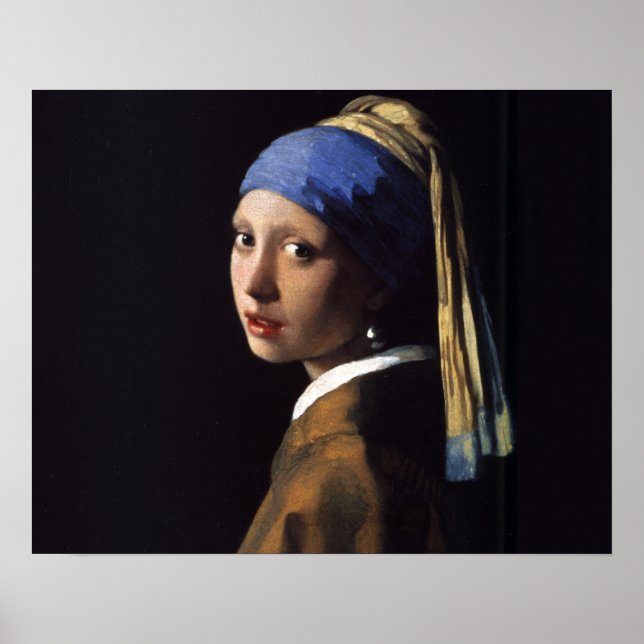 Vermeer Girl Pearl Earring Masterpiece Painting Poster (Front)