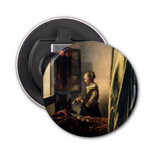 Vermeer - Girl Reading a Letter at an Open Window Bottle Opener