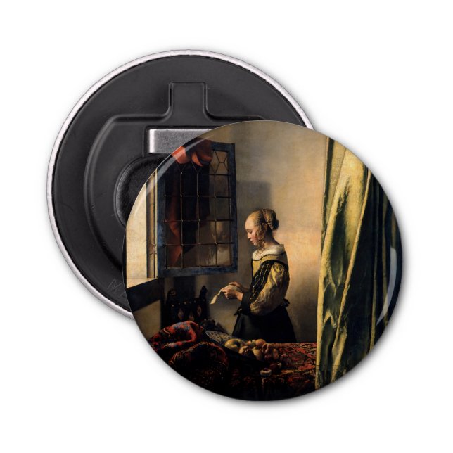 Vermeer - Girl Reading a Letter at an Open Window Bottle Opener (Front)