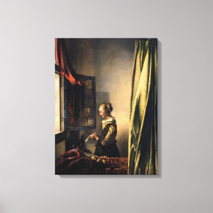 Vermeer - Girl Reading a Letter at an Open Window Canvas Print