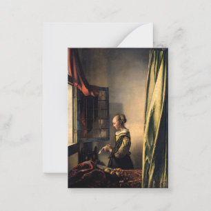 Vermeer - Girl Reading a Letter at an Open Window Card
