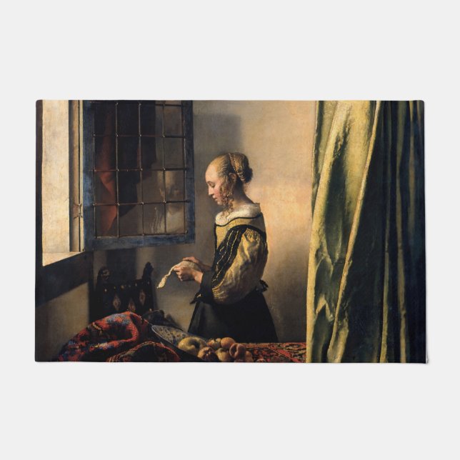 Vermeer - Girl Reading a Letter at an Open Window Doormat (Front)