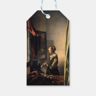 Vermeer - Girl Reading a Letter at an Open Window Gift Tags