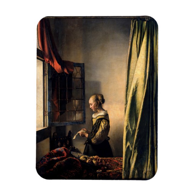 Vermeer - Girl Reading a Letter at an Open Window Magnet (Vertical)