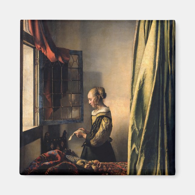 Vermeer - Girl Reading a Letter at an Open Window Magnet (Front)