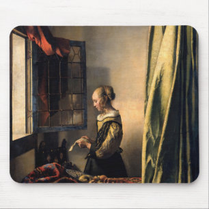 Vermeer - Girl Reading a Letter at an Open Window Mouse Mat