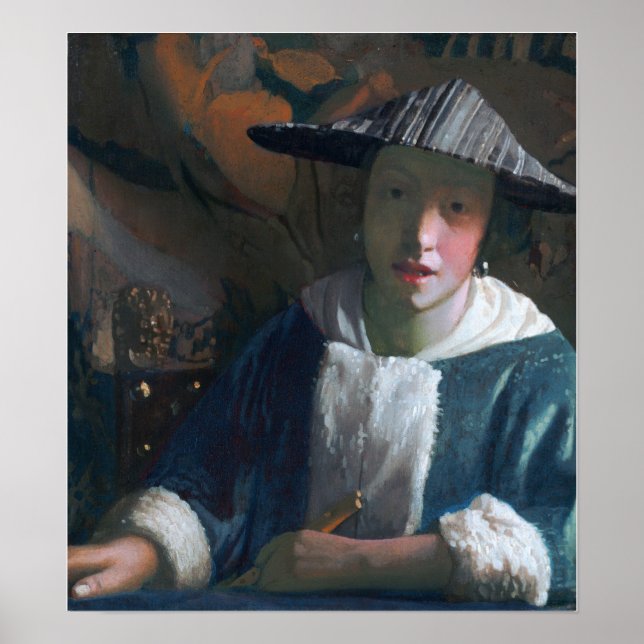 Vermeer - Girl With A Flute 1670 Poster (Front)