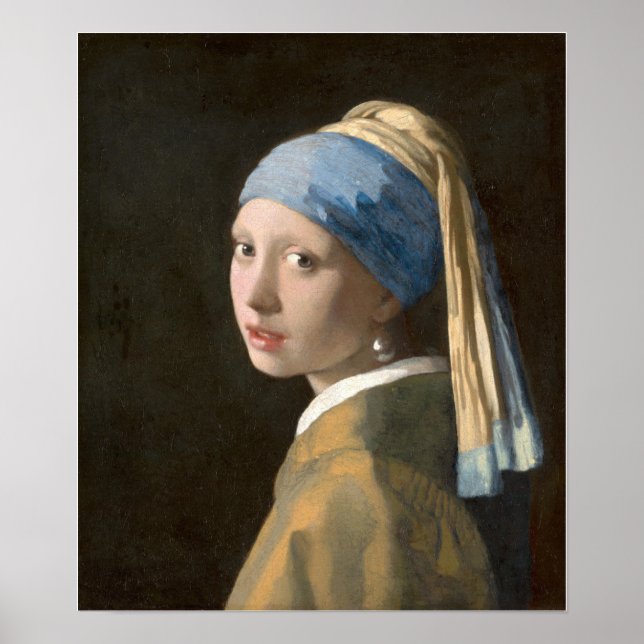 Vermeer - Girl With A Pearl Earring 1667 (HQ) Poster (Front)