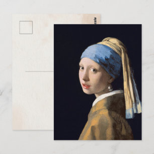 Vermeer Girl with a Pearl Earring Fine Art Postcard