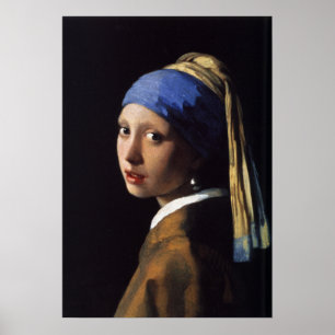 Vermeer - Girl with a Pearl Earring - Vintage Art Poster