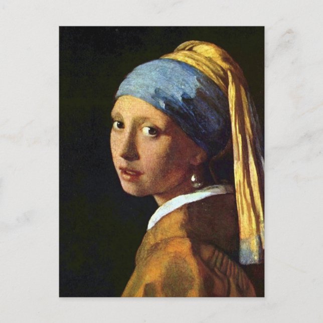 Vermeer - Girl with the Pearl Earring Postcard (Front)