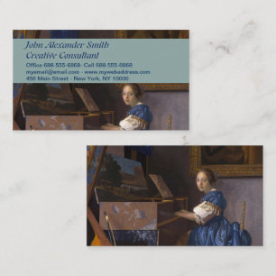 Vermeer - Lady Seated at a Virginal Fine Art Business Card