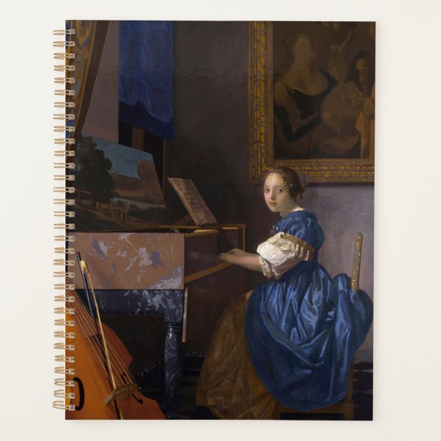  Vermeer - Lady Seated at a Virginal Fine Art Planner (Front)