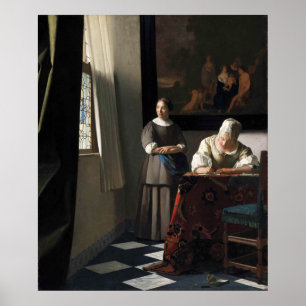 Vermeer: Lady Writing a Letter (Dublin) Poster