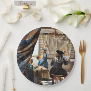 Vermeer - The Art of Painting Paper Plate