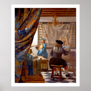 Vermeer - The Art of Painting - Vintage Art Poster