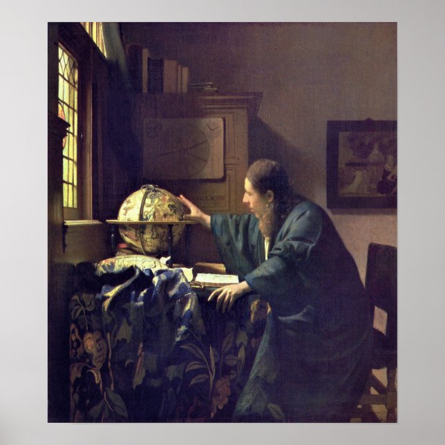 Vermeer - The Astronomer 1668 (READ DESCRIPTION!) Poster (Front)