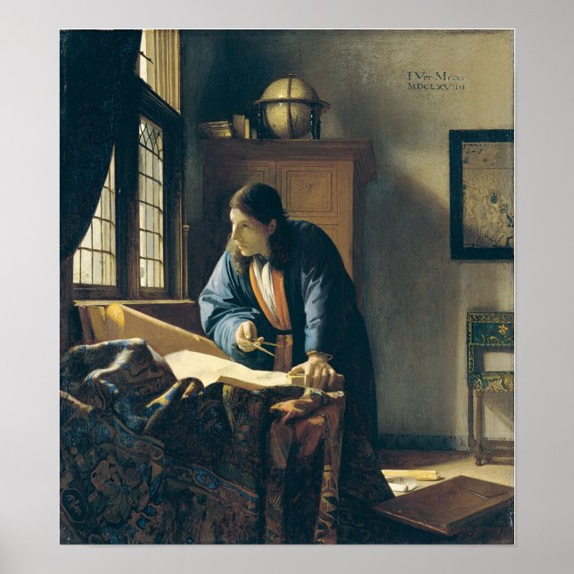 Vermeer - The Geographer 1669 Poster (Front)