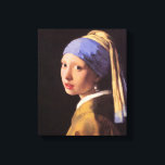 Vermeer - The girl with the pearl earring Canvas Print<br><div class="desc">The girl with the pearl earring by Vermeer. Great painting titled The girl with the pearl earring,  made by Vermeer.</div>