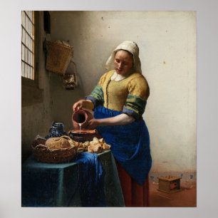 Vermeer - The Milkmaid 1661 Poster