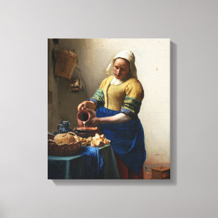 Vermeer The Milkmaid Canvas Wrap