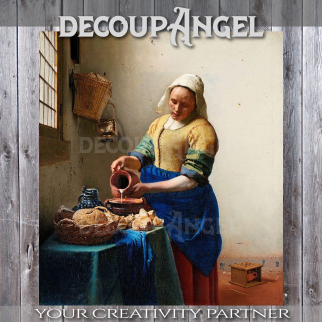 Vermeer- The Milkmaid Decoupage Tissue Paper (Creator Uploaded)